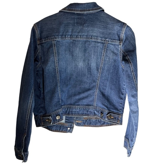 Women's GAP Long Sleeve Jean Jacket Button Down Heavy Duty Cotton/Poly Blend Lg - Picture 3 of 5